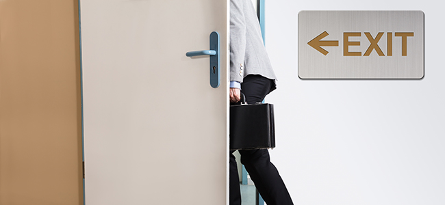 Businessperson Walking Out